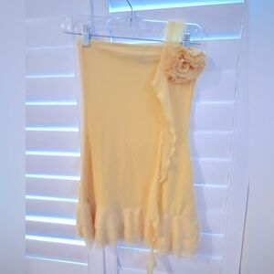 Edikted Thalia Flower Pin Ruffle Strapless Minidress